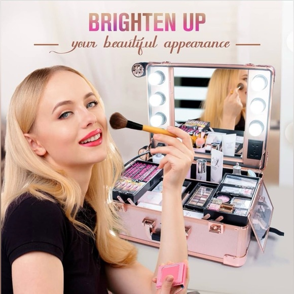 Kemier Make-up Artist Cosmetic Case/Vanity Station - NIB - Rose Gold - Picture 8 of 8